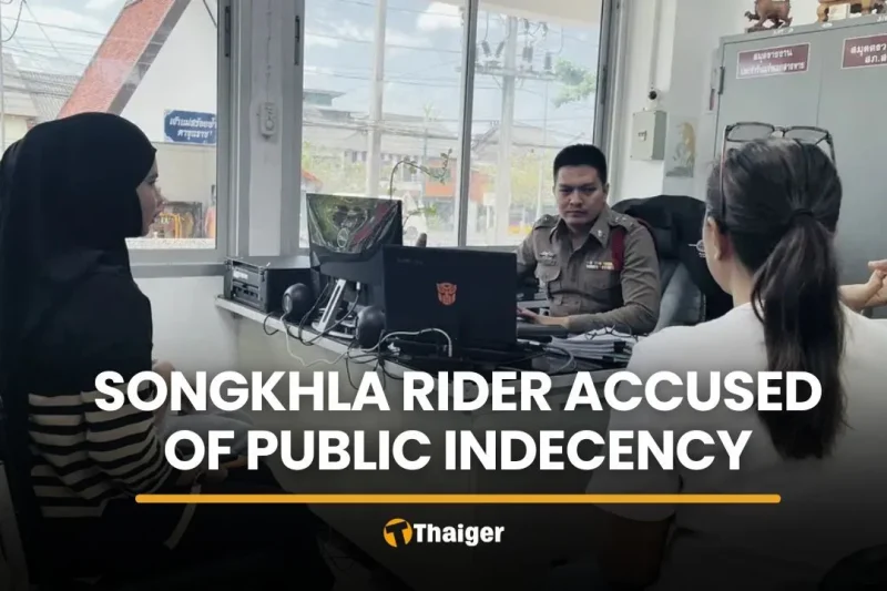 Motorcycle taxi rider suspected of public indecency in Songkhla
