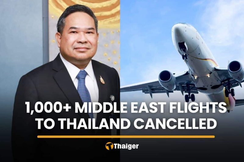 AEROTHAI says 1,000+ Middle East flights to Thailand cancelled