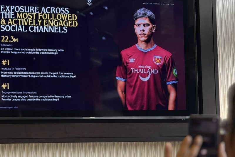 TAT in talks to place ‘Amazing Thailand’ on West Ham kit