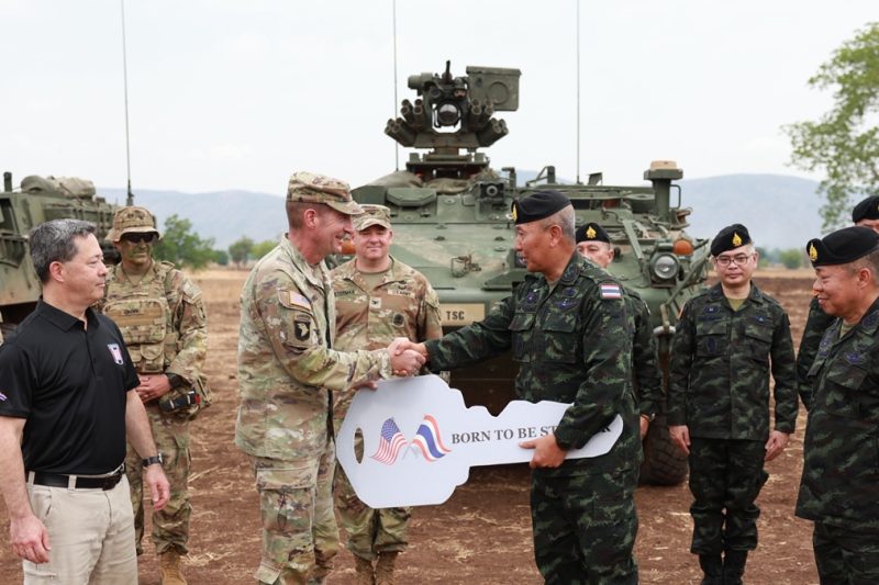 US transfers 17 Stryker vehicles to Thai army during Hanuman Guardian 2026