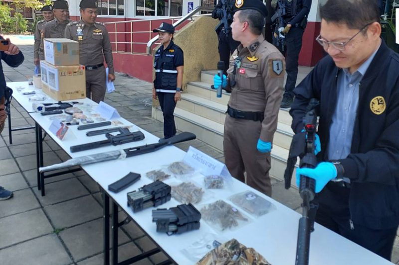 Krabi police seize drugs, cache of weapons