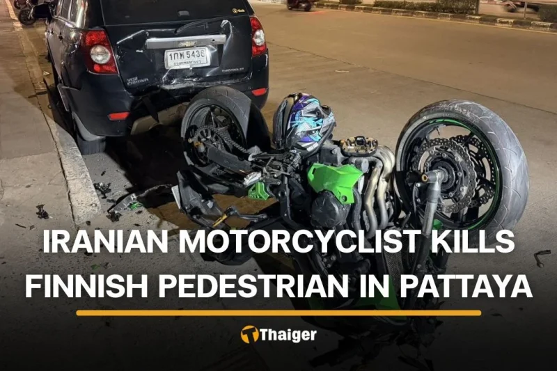 Iranian motorcycle rider crashes and kills Finnish tourist in Pattaya