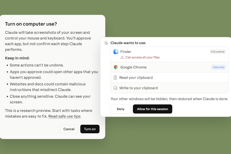 Claude Code and Cowork can now use your computer