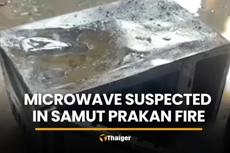 Unattended microwave suspected in Samut Prakan apartment fire