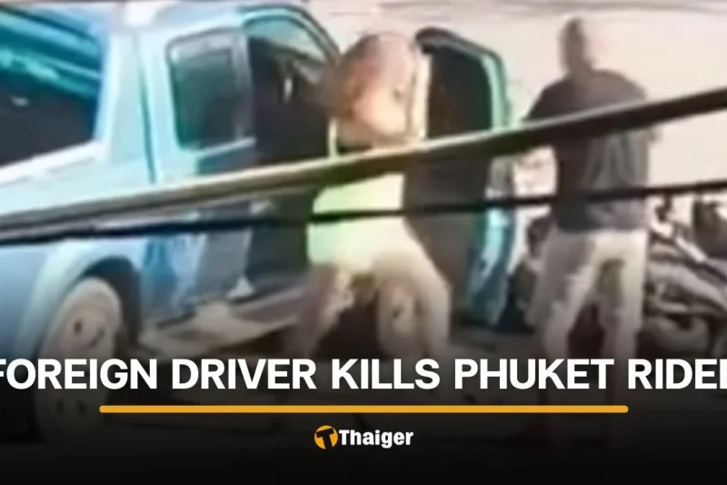 Foreign woman crashes pickup in Phuket, killing Thai motorcyclist