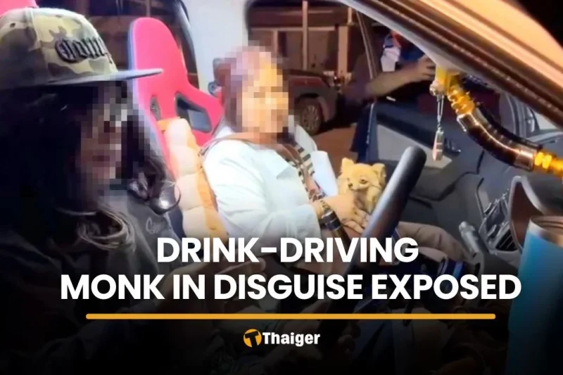Surin checkpoint stop exposes drink-driving monk in disguise