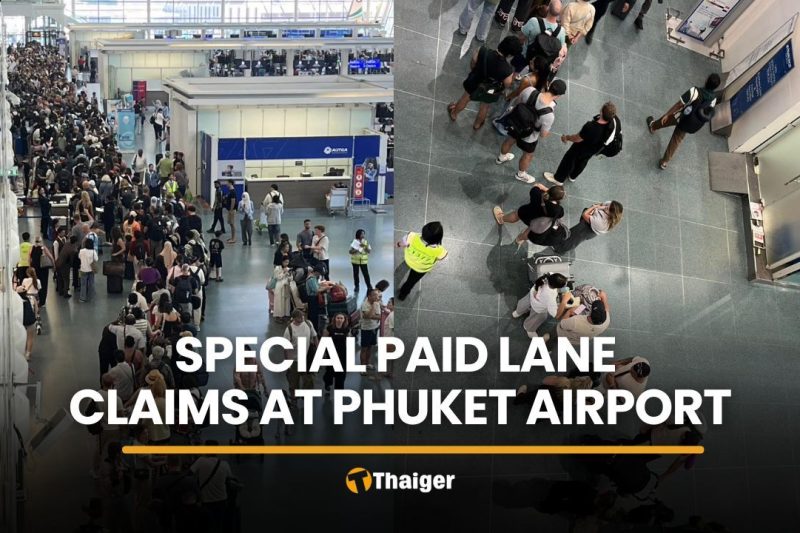 Long queues at Phuket Airport raise ‘special paid lane’ questions