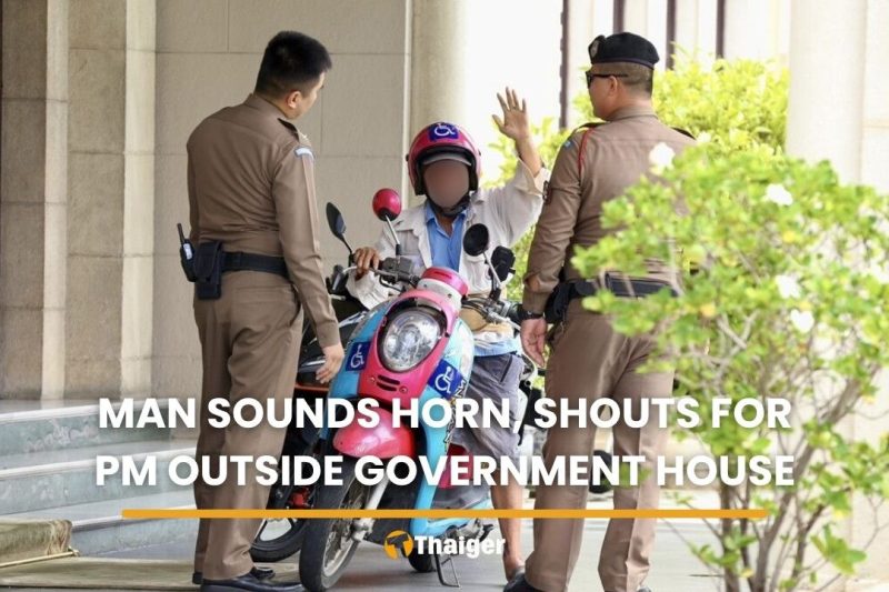 Man sounds horn, shouts for PM outside Government House