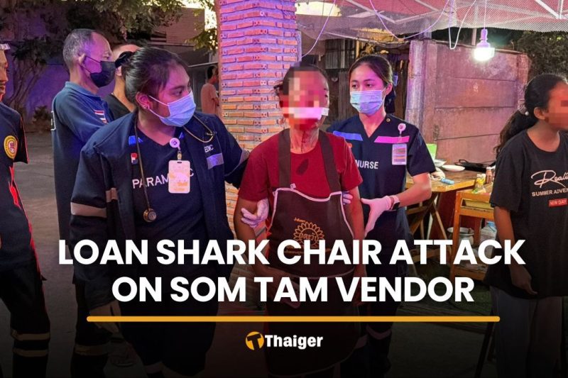Phetchaburi woman left unconscious after loan shark chair attack